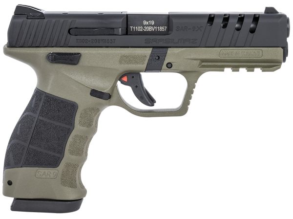SAR USA SAR9XRDODBL  9X ODG/BLK          9MM 17/19
