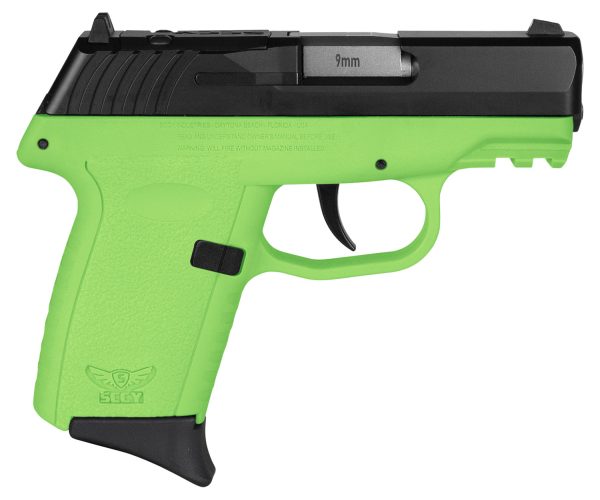 SCCY CPX-2CBLGRDRG3       9MM 3.1  10R NS BLK/LIME
