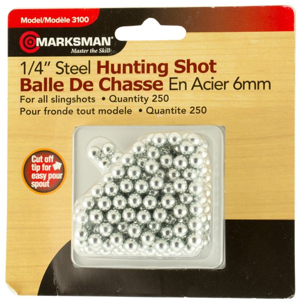 MRK 3100     MARKSMAN 1/4IN STEEL SHOT       250CT