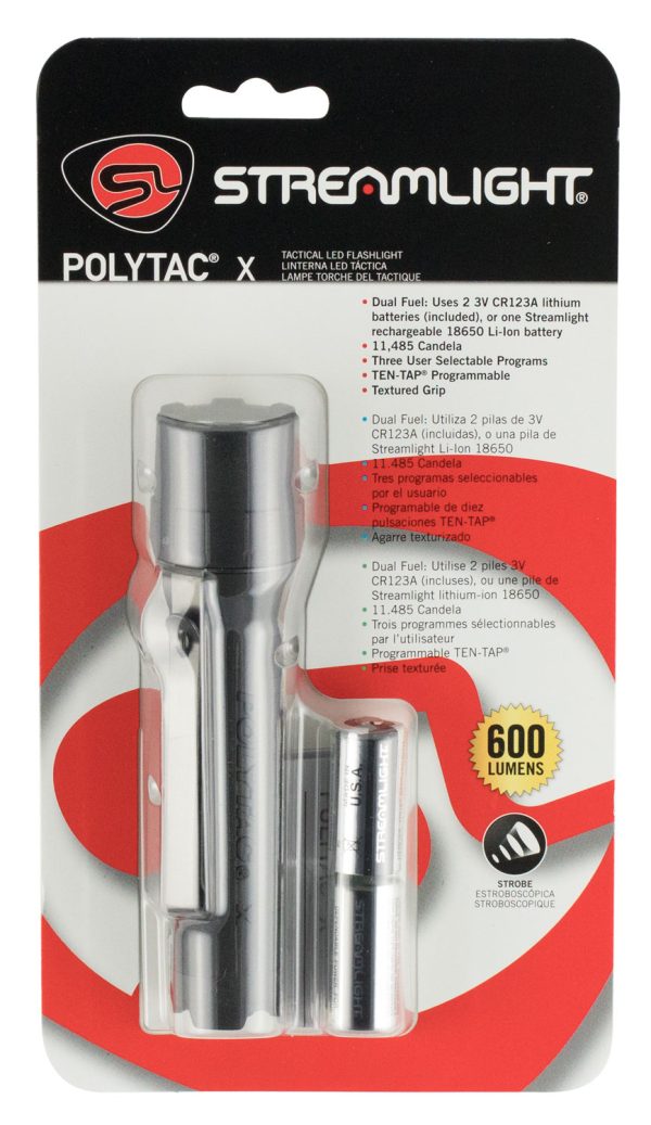 STL 88600  POLYTAC X FLASHLIGHT BLACK CR123A