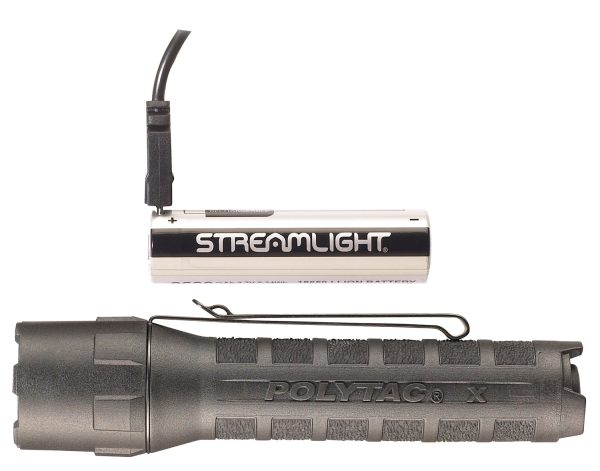 STL 88610  POLYTAC X USB FLASHLIGHT BLACK 18650
