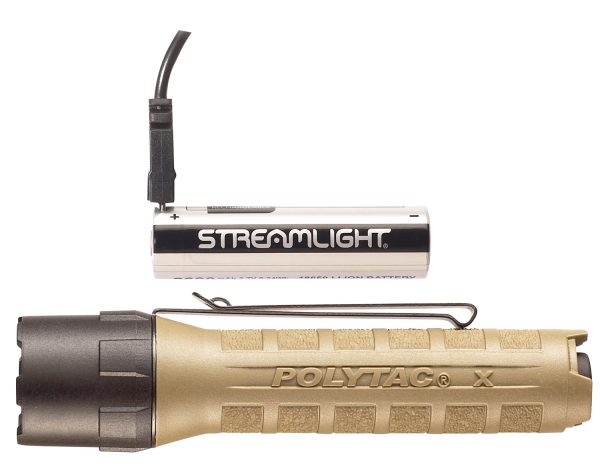STL 88612  POLYTAC X USB FLASHLIGHT COYOTE 18650