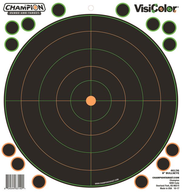 CHAMP 46136      8IN BULLS EYE 5PK W/40 PASTERS