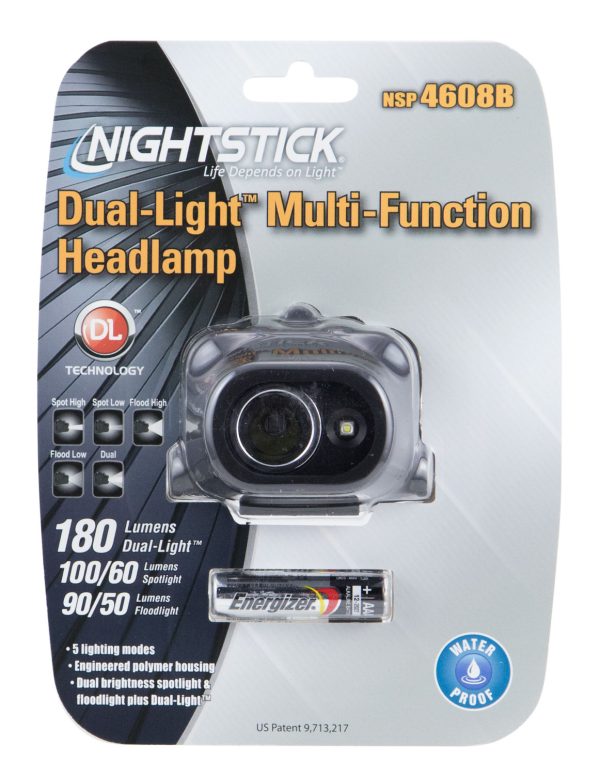 NSTICK NSP4608B     HEADLAMP DUAL LIGHT 180L   BLK