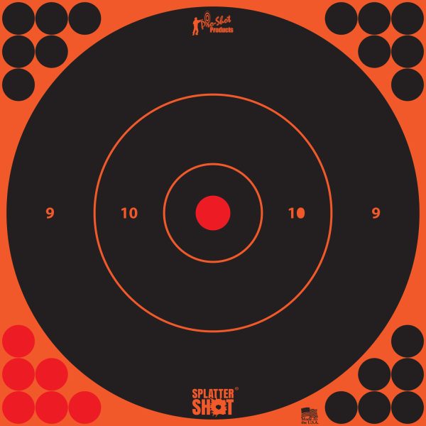 PROSHOT 12B-ORNGE-5PK    12″ SPLATTER BULLSEYE TRG