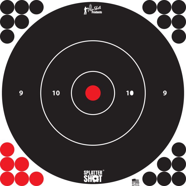PROSHOT 12B-WHTE-5PK     12″ SPLATTER BULLSEYE TRG