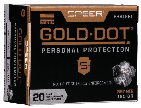 SPEER 23918GD GOLD DOT   357SIG 125 HP      20/10