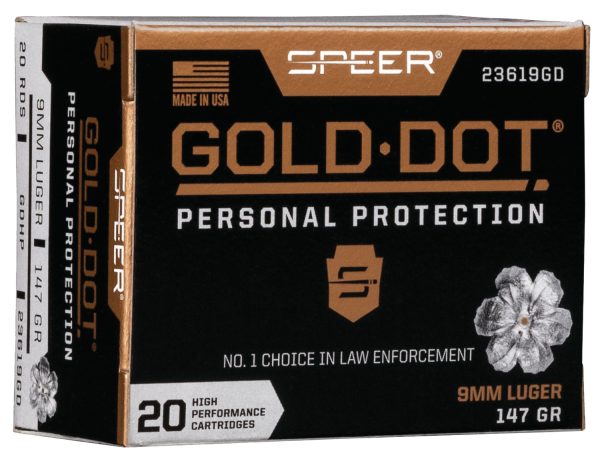 SPEER 23619GD GOLD DOT   9MM   147 HP       20/10