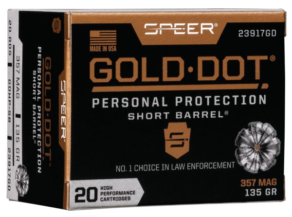 SPEER 23917GD GOLD DOT 357MAG 135 HP SB 20/10