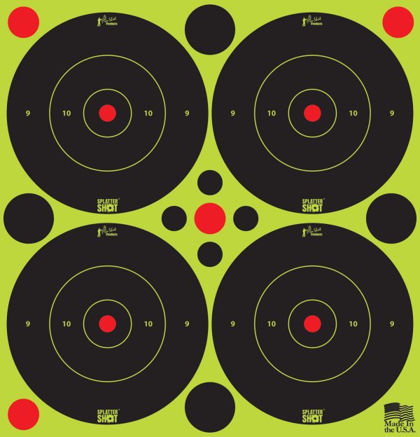 PROSHOT 3B-GREEN-48       3″ SPLATTER BULLSEYE TRG