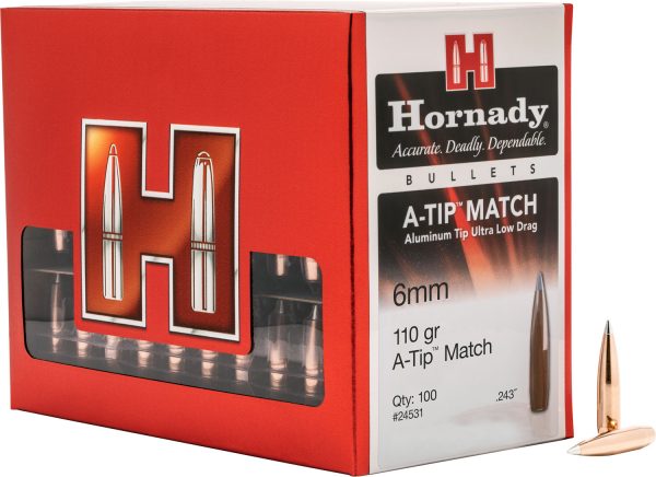 HORN 24531  BULL 6MM .243 110 A-TIP MATCH   100/10