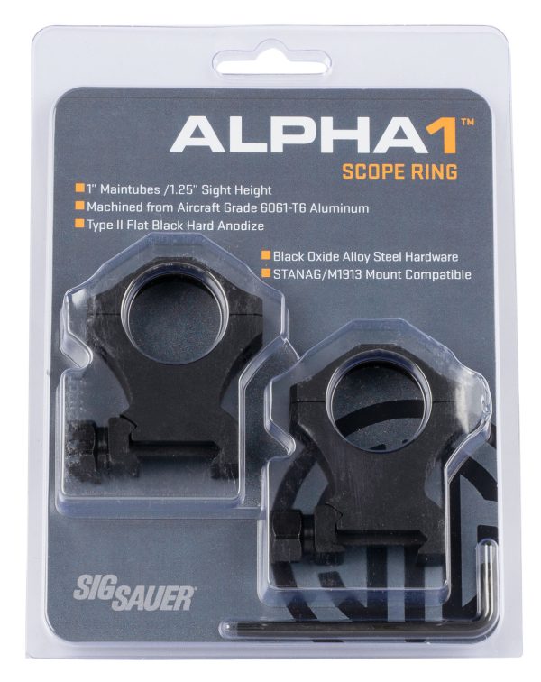 SIG SOA10022 ALPHA1 RNGS 1IN E-HI ALUM MAT BLK