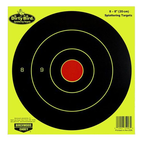BIR 35950          DIRTYBRD 8″ YELW BULLSEYE  50PK