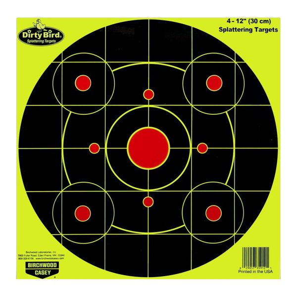 BIR 35912          DIRTYBRD 12″YELW BULLSEYE  4PK