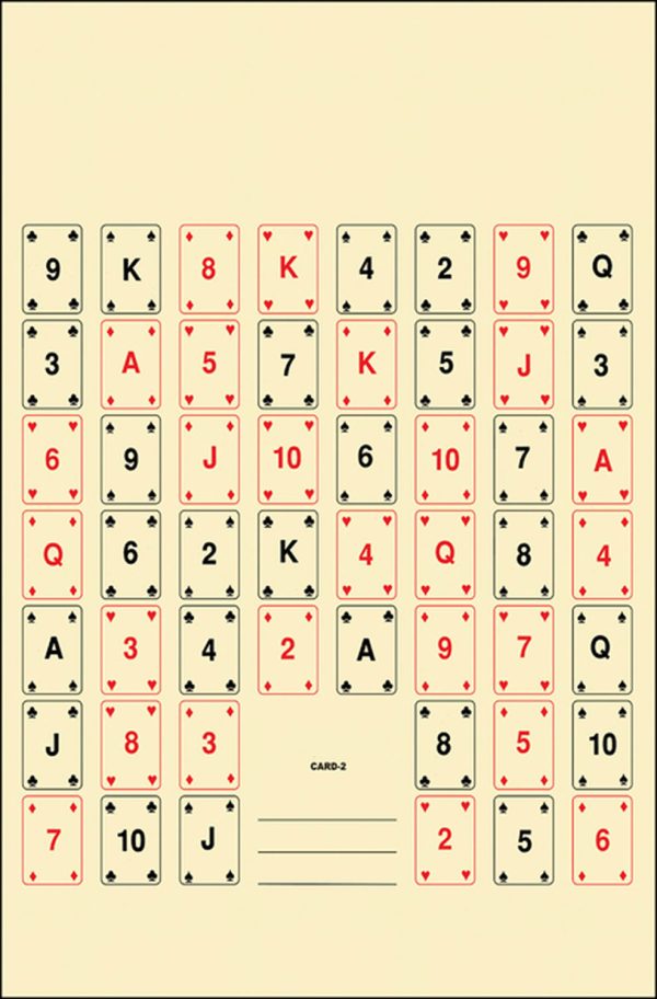 ACTION CARD2100       PLAYNG CARD2 TARGET    100BX