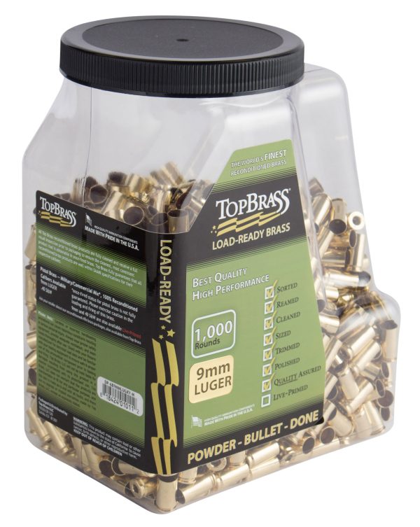 TOP BRASS 6B9MMLUGXY-M-J   UNP BRASS 9MM   1000