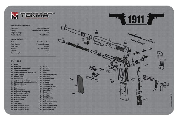 TEKMAT TEKR171911GY        1911 GREY CLEANING MAT