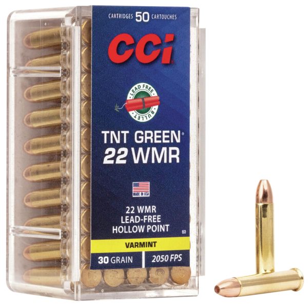 CCI 0060  22WMR      TNT GRN   30 HP         50/40