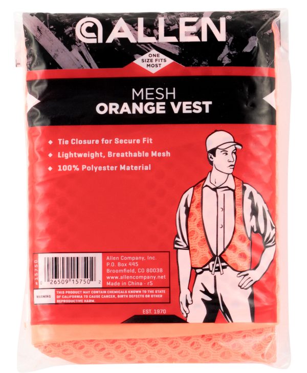 ALLEN 15750  SAFETY  ORANGE MESH         VEST