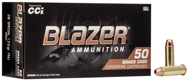 CCI 5204    BLAZER BRASS 38   125 FMJ        50/20