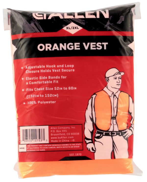 ALLEN 15753  BIG MAN ORANGE              VEST