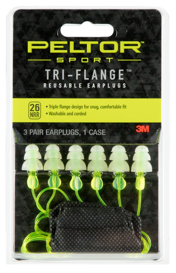 PEL 97317          TRI-FLANGE EARPLUGS 3-PK