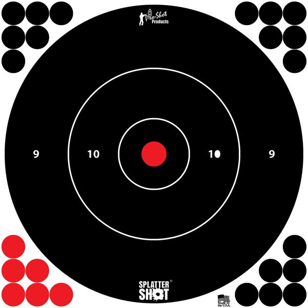 PROSHOT 12B-WHTE-TG-12PK 12″ SPLATTR SHOT BULLSEYE
