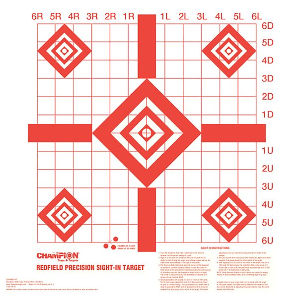 CHAMP 47387      SIGHT IN TARGETS(REDFIELD)100PK