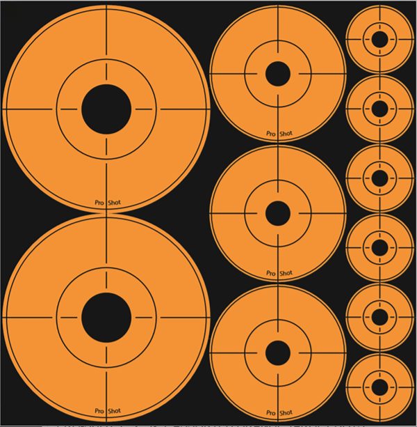 PROSHOT ASSORTED-DOT  ORANGE PEEL & STICK ASST 10P